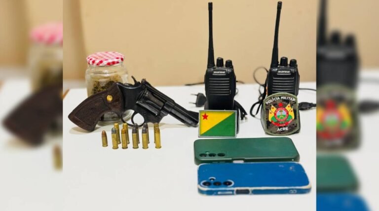 Foragido da Justiça é preso com arma, drogas e rádios comunicadores na BR-364