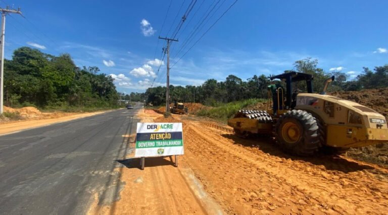Deracre retoma obras de restauração da AC-405 em Cruzeiro do Sul com investimento de R$ 18 milhões