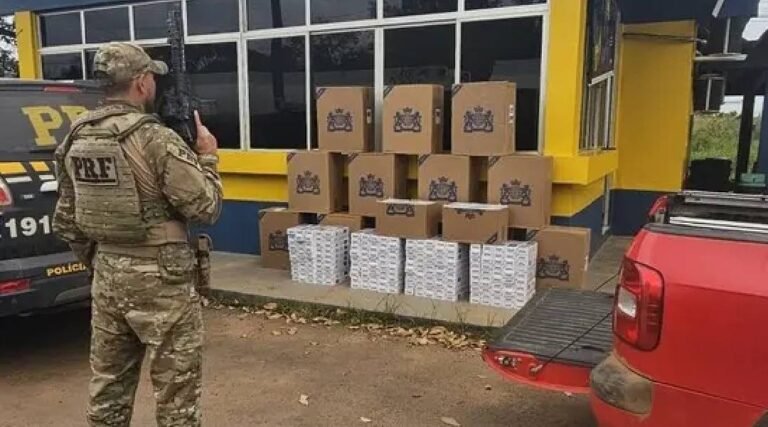 Motorista é preso com 8,5 mil maços de cigarros contrabandeados após perseguição na BR-364