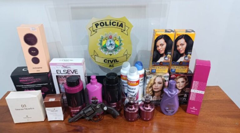 Polícia Civil recupera produtos furtados e apreende arma durante investigação em Tarauacá