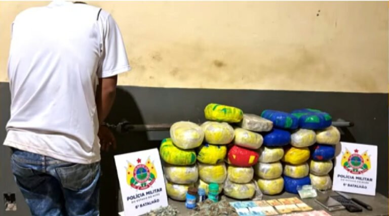 Ação policial em Cruzeiro do Sul apreende 30 quilos de maconha e prende suspeito de tráfico