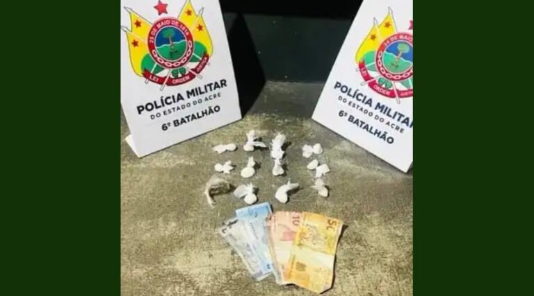 GIRO/CPE apreende adolescente com drogas durante patrulhamento no centro de Cruzeiro do Sul
