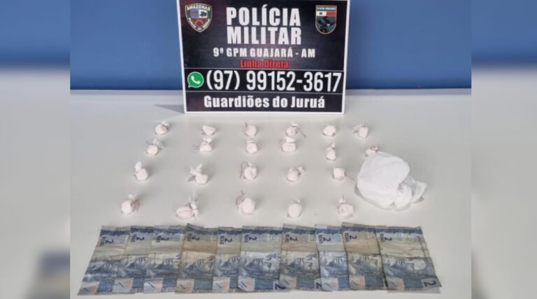Polícia Militar prende homem acusado de transportar drogas de Cruzeiro do Sul para Guajará