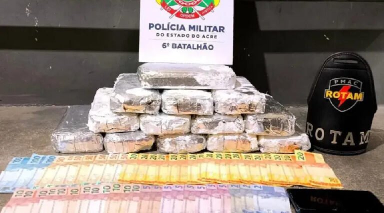Polícia apreende quase 15 quilos de cocaína escondidos em freezer em Cruzeiro do Sul