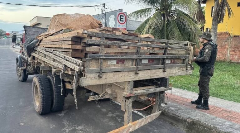 Caminhão reincidente é apreendido transportando madeira ilegal em Cruzeiro do Sul