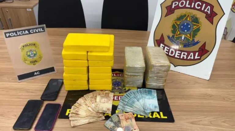 Ação conjunta da PF e Polícia Civil apreende 21 quilos de drogas e prende três mulheres em Brasileia