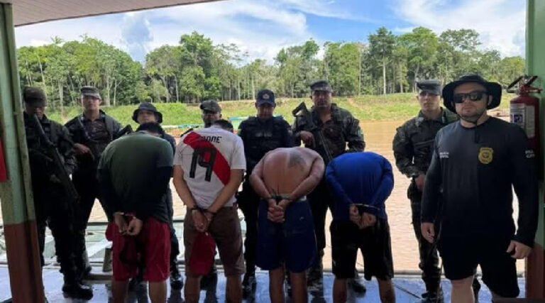 Operação conjunta prende quatro integrantes de facção criminosa em comunidade rural de Marechal Thaumaturgo