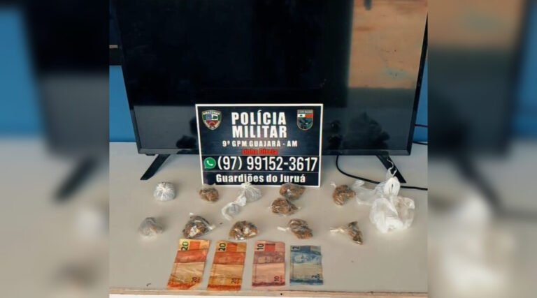 Polícia Militar de Guajará apreende drogas e detém três suspeitos em operação na zona rural