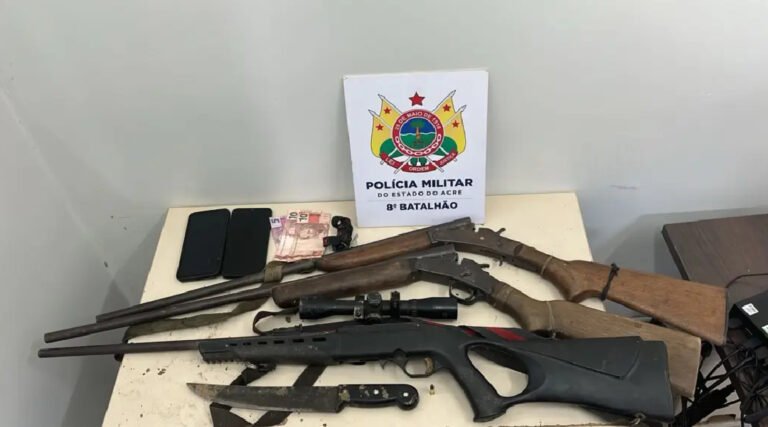 Dupla armada é presa após render caseiro e roubar quadriciclo em propriedade rural no Acre