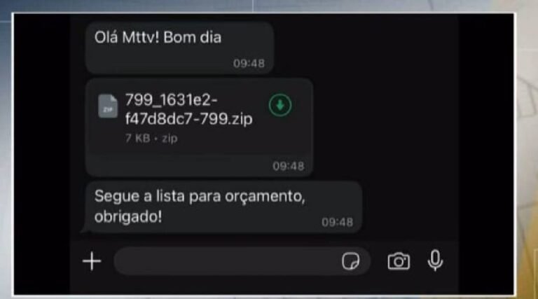 Alerta: Golpe no WhatsApp com falsa mensagem de orçamento circula em Cruzeiro do Sul; não clique no link