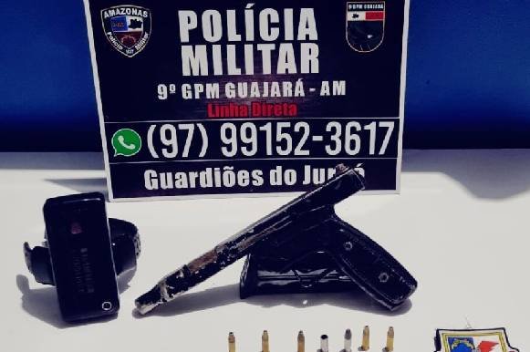 Homem monitorado por tornozeleira é preso com arma após confronto com a PM em Guajará