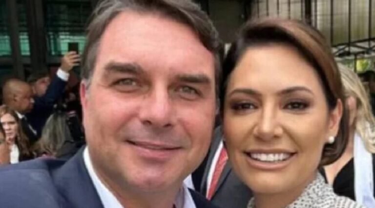 Michelle Bolsonaro reage à candidatura de Flávio: “Que Deus abençoe”