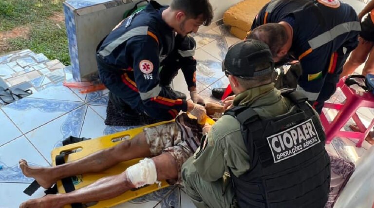 Resgate aéreo salva homem ferido por motosserra em comunidade isolada no Juruá Mirim