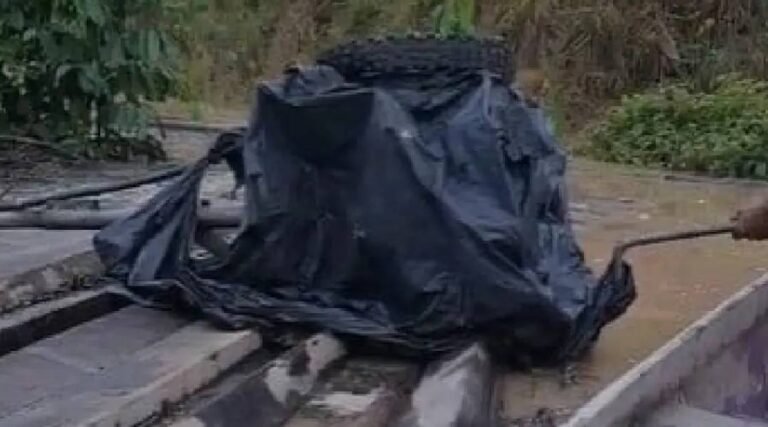 Em Sena Madureira, ribeirinha encontra motor preso a estacas após repiquete