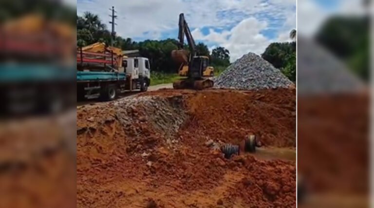 Obras emergenciais alteram fluxo do trânsito na BR-364 em trecho próximo a Comunidade Santa Luzia; entenda