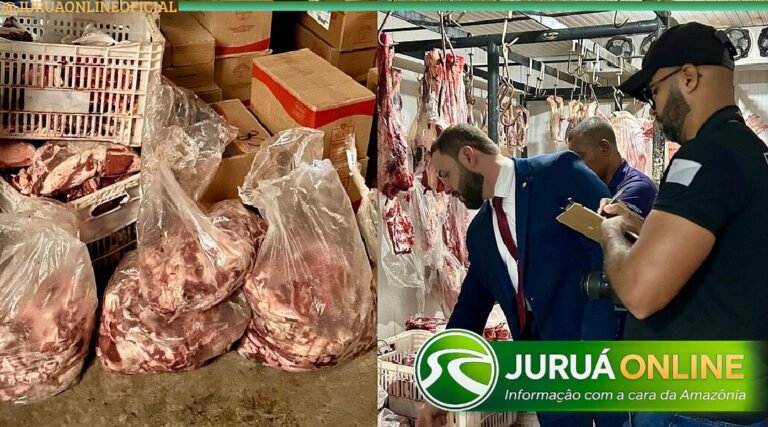 Fiscalização apreende mais de 350 kg de alimentos impróprios e três comerciantes são presos em Sena Madureira