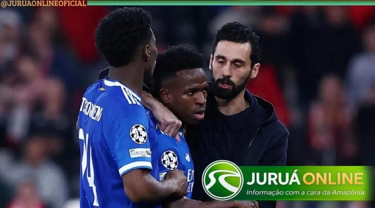 Vini Jr marca golaço e denuncia caso de racismo em Liga dos Campeões