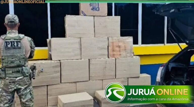 Carga com 7,5 mil maços de cigarros e desodorantes é apreendida na BR-364