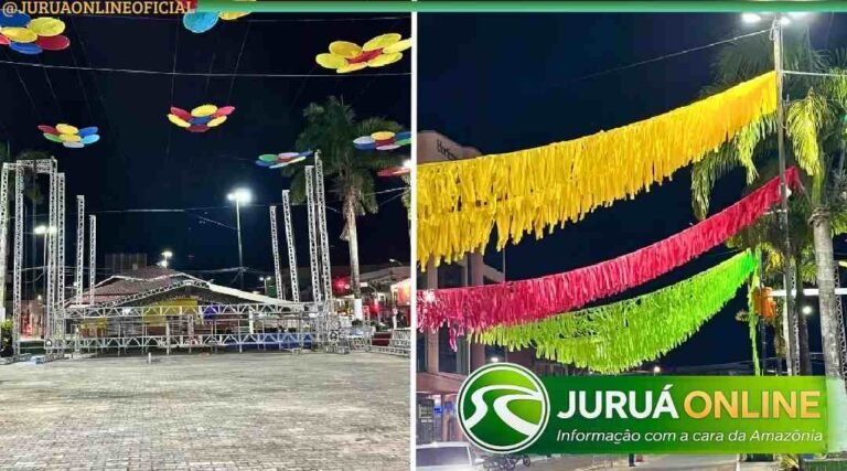 Centro de Cruzeiro do Sul recebe ornamentação especial para o Carnaval 2026