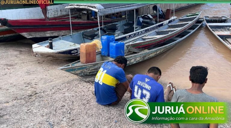Em Marechal Thaumaturgo, a Polícia Militar prende três homens e recupera dois barcos furtados na zona rural