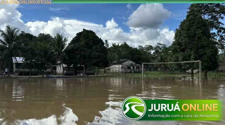 Rio Juruá em Cruzeiro do Sul dá sinais de vazante neste sábado (07/02); nível cai para cerca de 13,19 m segundo medições recentes