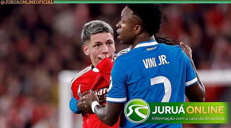 Uefa suspende Prestianni após suposto caso de racismo contra Vini Jr.