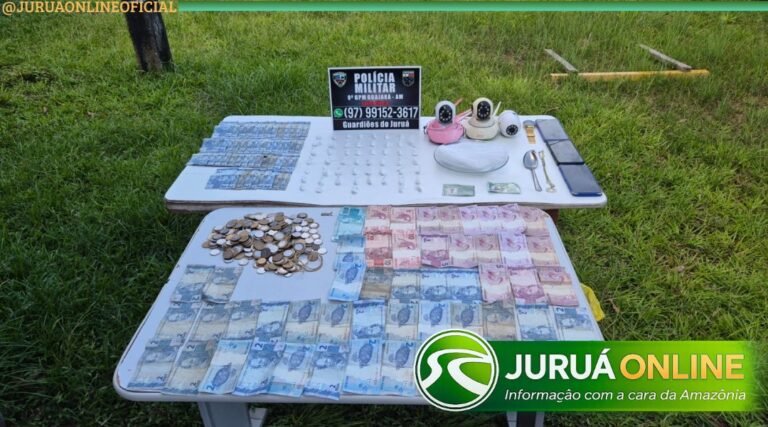 Dupla é presa com drogas e câmeras de monitoramento durante operação da PM em Guajará