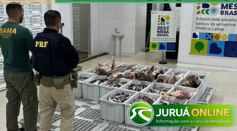Carga de 700 kg de pescado irregular é apreendida em rodovias do Acre