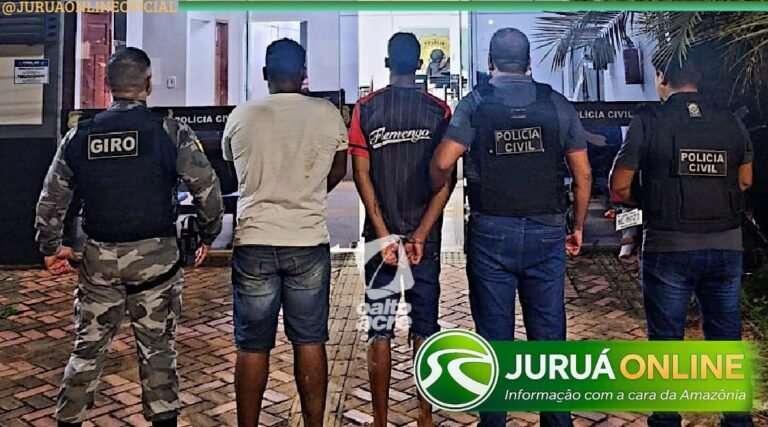 Polícia Civil e Militar prendem envolvidos em homicídio horas após o crime em Epitaciolândia