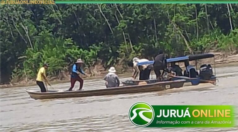 Rabetões com 35 mil mudas de açaí naufragam durante temporal próximo à comunidade Carlota, em Cruzeiro do Sul