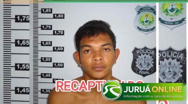 Terceiro fugitivo de presídio em Cruzeiro do Sul é recapturado; buscas continuam por último detento