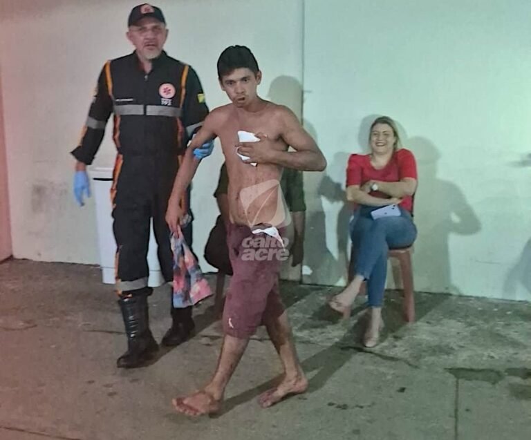 Homem é ferido com facada no peito após discussão durante bebedeira em Porto Acre