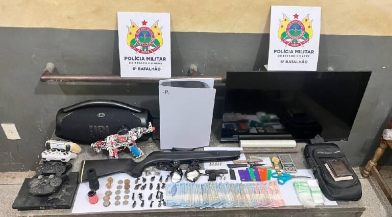 Polícia Militar prende suspeito por tráfico e apreende armas e drogas em Cruzeiro do Sul