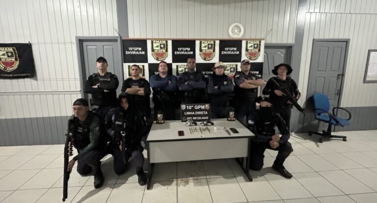 Polícia Militar resgata homem que seria executado pelo CV e apreende duas armas em Envira