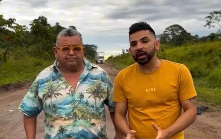 Humoristas criticam situação da BR-364 durante viagem ao Acre: “650 quilômetros só de buraco”