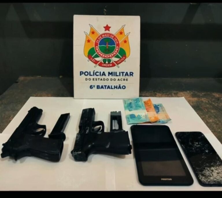 GIRO prende dois suspeitos com simulacros e impede assalto em Cruzeiro do Sul