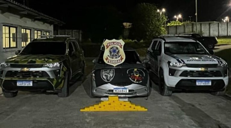 Homem é preso com mais de 36 quilos de cocaína e maconha escondidos em carro em Epitaciolândia