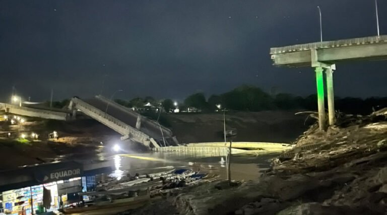 Ponte de R$ 36 milhões desaba em Sena Madureira menos de três anos após inauguração e deixa feridos