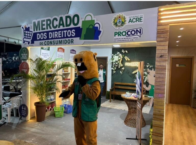 Procon leva experiência interativa à ExpoAcre Juruá para orientar consumidores sobre seus direitos