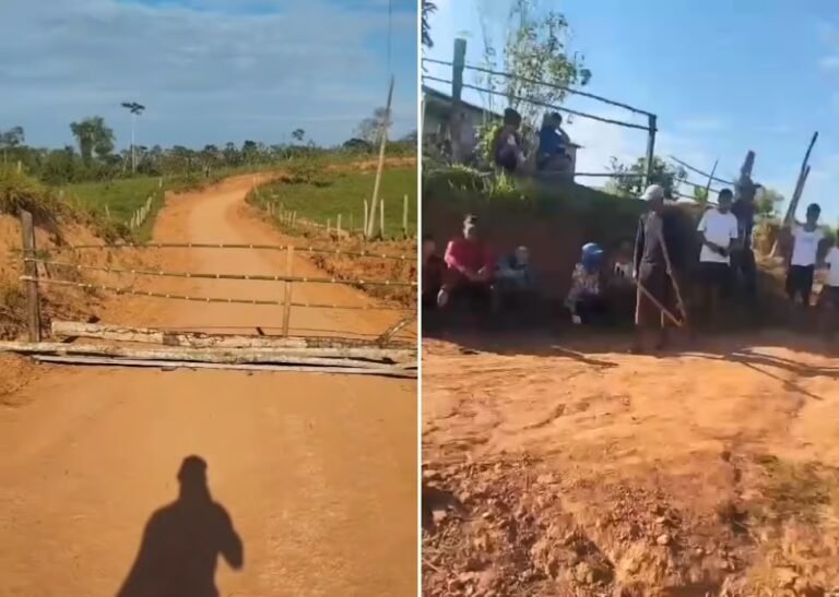 Moradores bloqueiam Ramal dos Esquecidos e cobram solução para estrada em Rodrigues Alves