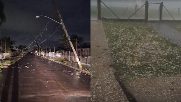 Temporal com granizo destelha casas e deixa milhares sem energia no Rio Grande do Sul