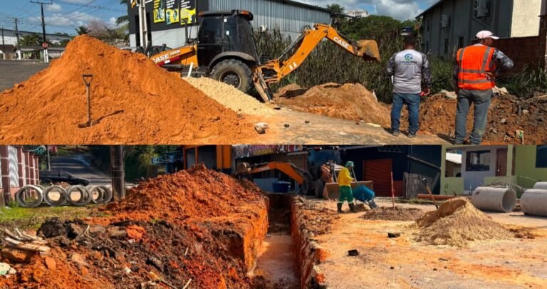 Trecho da Avenida Copacabana é interditado para obras de drenagem em Cruzeiro do Sul