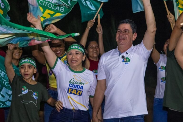 Com a força do Juruá, Lindemberg da Citolab chega ao comício do “Avança Acre” acompanhado por multidão em Cruzeiro do Sul