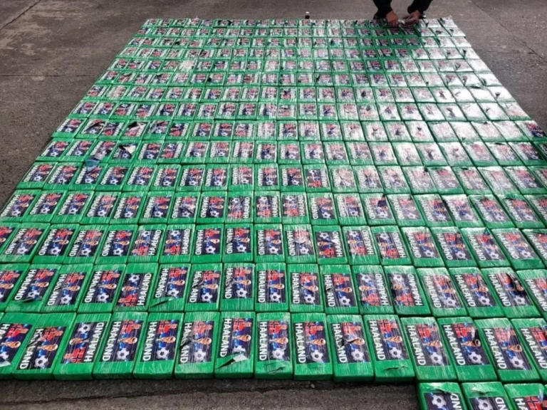 Cocaína com foto de Haaland é apreendida na fronteira entre Equador e Colômbia